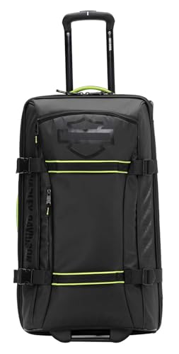 Harley-Davidson 25" Nomad Wheeling Duffel Bag w/Shark Wheels - Black/Lime (25") - size: 25"