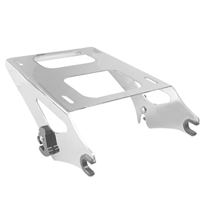 SWESG Detachable Two-Up Tour Trunk Rack Mounting Luggage Rack Fit for Harley Davidson Touring, Tour Trunk Rack Compatible for Street Glide Road Glide Road King Electra Glide 2014-2023 (Chrome-2) - color: 2014 UP Rack Chrome