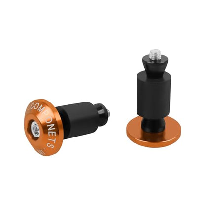 Motorcycle Bar End Plug Handlebars End Caps Grips Replacement for Yamaha Kawasaki Honda BMW Suzuki and All 7/8" Handlebar Grip - color: orange