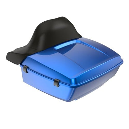 Advanblack 2024 Road Glide Blue Burst King Tour Trunk Pack Vechicle Bag Compatible with Motorcycle Harley Touring CVO Road Glide, Street Glide, 2023.5 2024 2025 Mounting Rack, Full Backrest & Liners - color: Blue Burst