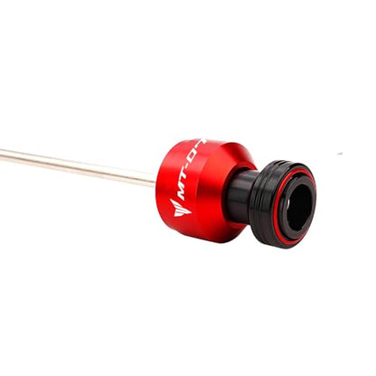Compatible with MT07 MT 07 MT-07 FZ07 2014-2024 2025 2026 Motorcycle Rear Wheel Axle Crash Protector Swingarm Spools Slider Stand Screws Accessories (Red) - color: Red