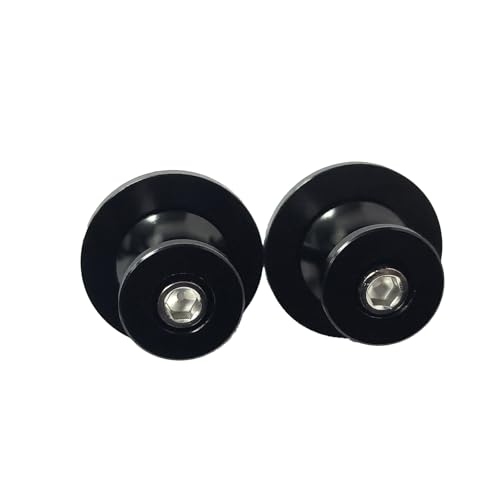 2pcs M8 X1.5 Motorcycle Swing Arm Spools Sliders CNC 8mm Swingarm Stand Screw Replacement for Honda Suzuki BMW Kawasaki（Black) - color: Black