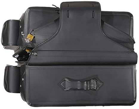 Unisex Waterproof UV Protected Large Quick Detach Plain Universal Fit PVC Leather Motorcycle Saddle Touring Bag/Back Pack