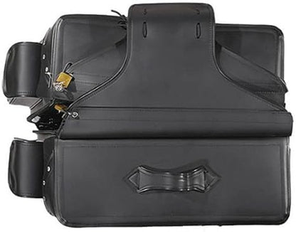 Unisex Waterproof UV Protected Large Quick Detach Plain Universal Fit PVC Leather Motorcycle Saddle Touring Bag/Back Pack