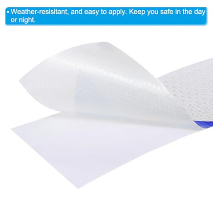 Reflective Tape, 1 Roll 3 Inch x 10 Ft Waterproof Self Adhesive High Visibility Caution Warning Safety Tape Reflector for Trucks Trailers Cars, Arrow Blue White