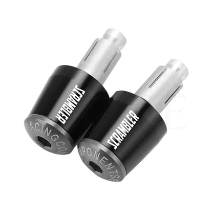 Motorcycles Handlebar Grips Cap Weight PartsAnti Vibration Plug Ends for Ducati Scrambler 2015-2016 15-16 - color: Black gray
