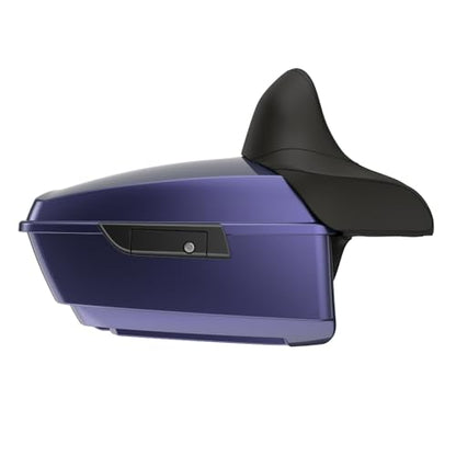 Advanblack King Tour Trunk Pack Compatible with Harley Touring CVO Road Glide, Street Glide, 2023.5 2024 2025 2026 Mounting Rack, Full Backrest & Trunk Liners (Purple Abyss) - color: Purple Abyss