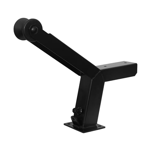 Extreme Max 3006.8785 Adjustable Height Notched Winch Stand with Roller - Black Powder Coat Finish, Hardware Fits 3" W x 4" H Trailer Frames - color: Black, size: Fits 3"W x 4"H Trailer Frames