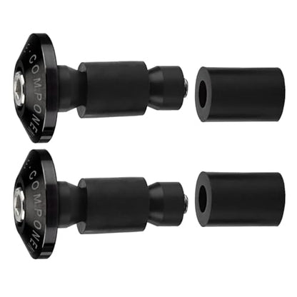 Unifizz Universal Motorbike Bar Ends 22mm 7/8inch CNC Aluminium Motorcycle Handlebar End Slider Plug Caps for Racing ATV Offroad Black