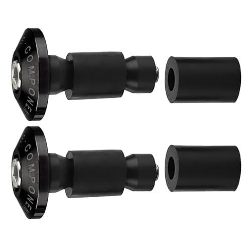Unifizz Universal Motorbike Bar Ends 22mm 7/8inch CNC Aluminium Motorcycle Handlebar End Slider Plug Caps for Racing ATV Offroad Black