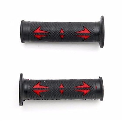 HTTMT- (7/8" BOTH SIDE) Universal ATVs & PWC Rubber Comfort Grips- [Red] Compatible with 7/8" BOTH SIDE Motorcycle Hand Grips - color: Red