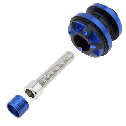 Windance 2pcs CNC Aluminum Alloy Swing Arm Spools Sliders Stand for Motorcycles Scooters Electric Bicycles with 6mm 8mm 10mm Screws, Swingarm Bobbins (Blue)