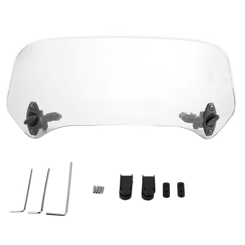 for Motorcycle Windshield Extension Clips Gorgeri Universal Windshield Windscreen, Motorcycle Modified Windscreen Windshield Spoiler Air Deflector(Transparent Small)