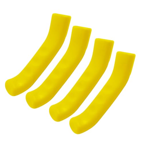 2 Pairs Bicycle Brake Lever Grip Protector Cover, Non-Slip Brake Lever Grip, Silicone Sleeve Universal Brake Protection Handle Cover for Bicycle, Cycling, Road/Mountain Bikes, Yellow - color: Yellow