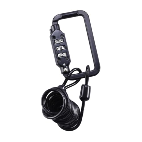 Motorcycle Helmet Lock Cable, Portable Steel Wire Helmet Safety Lock with Combination Password, Lightweight Tamper-Resistant Motorcycle Accessory for Outdoor Security