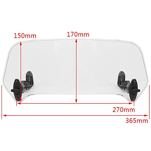 Motorcycle Windshield Extension Adjustable Spoiler Clamp-On Windscreen Deflector For 888 849 851 749 898 1098 1198