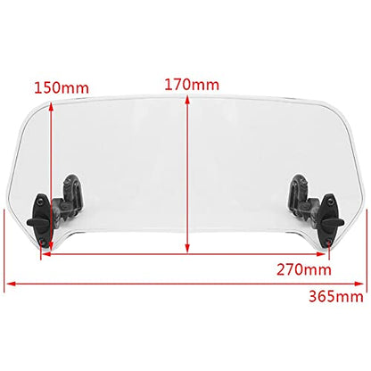Motorcycle Windshield Extension Adjustable Spoiler Clamp-On Windscreen Deflector For 888 849 851 749 898 1098 1198