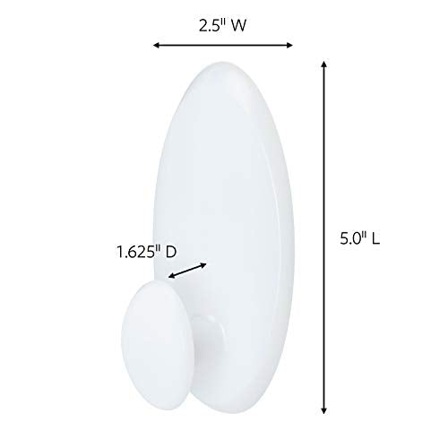 Command Clothes Hanger, 1 Hanger, 2 Strips/Pack, White, Large (Pack of 2) - size: Large (Pack of 2)