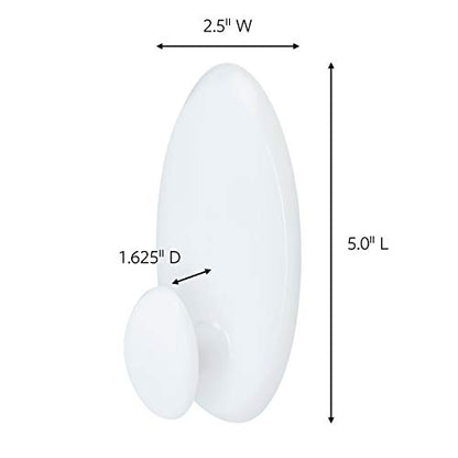 Command Clothes Hanger, 1 Hanger, 2 Strips/Pack, White, Large (Pack of 2) - size: Large (Pack of 2)