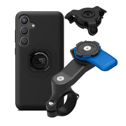 Quad Lock Motorcycle Handlebar Mount Kit with Vibration Dampener and MAG Phone Case for Samsung Galaxy S24 Plus - size: Galaxy S24+