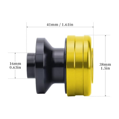 Motorcycle M8 Swingarm Spools Slider For V-Strom 800DE (DL 800DE) 2023-2025 V-Strom 800DE Adventure 2023-2025 Swing Arm Spool Slider Stand Screws Accessories (Gold) - color: Gold