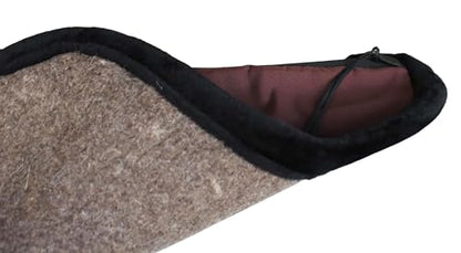CHALLENGER Australian Horse Wool Felt Premium Shaped Trail Rider Comfort Pad Black 109SP565 - color: Brown