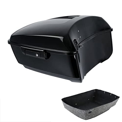 SLMOTO Color-Matched King Tour Luggage Trunk w/Latch Liner Fits For Harley ?4-later Road King, Road Glide, Street Glide, Electra Glide Standard, select CVO and '21-later FLH - color: BStyle #02