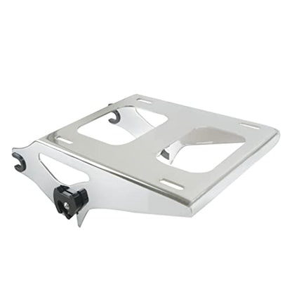 SWESG Detachable Two-Up Tour Trunk Rack Mounting Luggage Rack Fit for Harley Davidson Touring, Tour Trunk Rack Compatible for Street Glide Road Glide Road King Electra Glide 2014-2023 (Chrome-2) - color: 2014 UP Rack Chrome