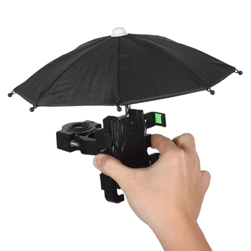 Waterproof Bike Handlebar Phone Holder with Umbrella for Motorcycles and Bicycles Compact Stable Clamp for Navigation and Outdoor Riding