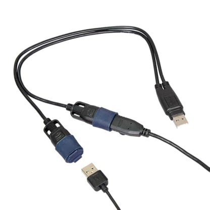 Optimate USB Cable O-110, USB Y-Splitter, with Weatherproof Connection System