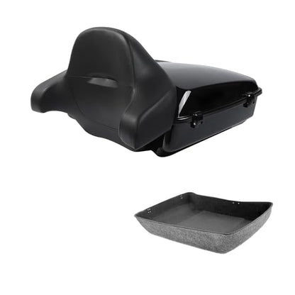 10.7" Chopped Tour Luggage Trunk & Backrest Fits for 2014-2025 Harley Davidson Touring Models Street Road Glide - color: Chopped Trunk Set #3