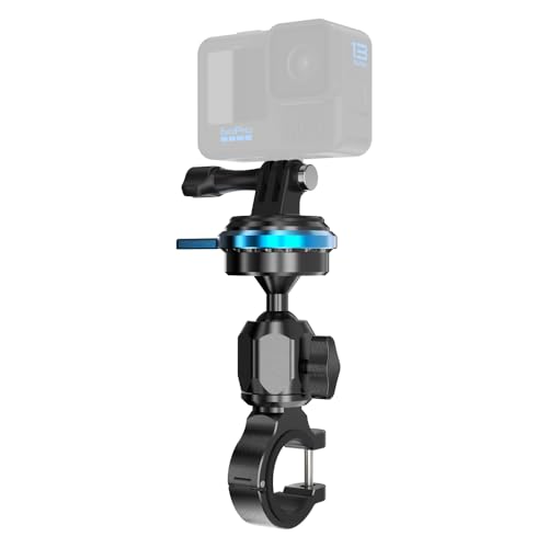 SOH Aluminum Handlebar Bike Pole Mount Motorcycle Handlebar Clamp Holder Mount Compatible with GoPro Hero 13/12/11/10/9, DJI Action 5 Pro/4/3 Cameras, AKASO and More Action Cameras
