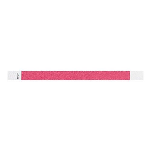 1,000 WristCo Cranberry Tyvek Wristbands for Events - Comfortable Tear Resistant Paper Bracelets ID Wrist Bands for Concerts Festivals Admission Party Identification - color: Cranberry