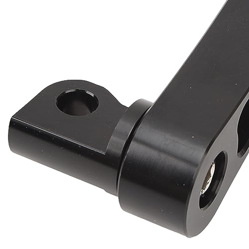 Motorcycle Foot Peg Highway Bracket – 360° Adjustable Aluminum Extension for Touring (Black) - color: Black