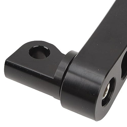 Motorcycle Foot Peg Highway Bracket – 360° Adjustable Aluminum Extension for Touring (Black) - color: Black