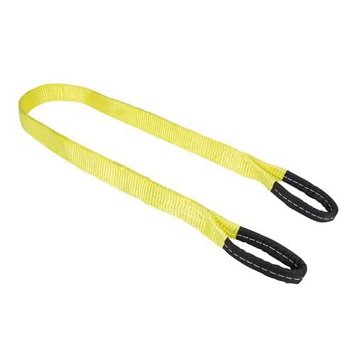 SmartStraps 2”x6’ Nylon Webbing Sling (1pk) – 6,400lb Vertical Lifting Capacity – Safely Lift Heavy Loads, Made with Strong Flexible Webbing, Small, Yellow - size: 6' 6400 lb.