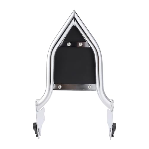 Detachable Sissy Bar Backrest, Motorcycle Rear Passenger Backrest Cushion Pad Fit for Harley Touring CVO/Road King Street Road Electra Glide 1997-2008(Chromed Silver) - color: Chromed Silver