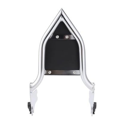Detachable Sissy Bar Backrest, Motorcycle Rear Passenger Backrest Cushion Pad Fit for Harley Touring CVO/Road King Street Road Electra Glide 1997-2008(Chromed Silver) - color: Chromed Silver