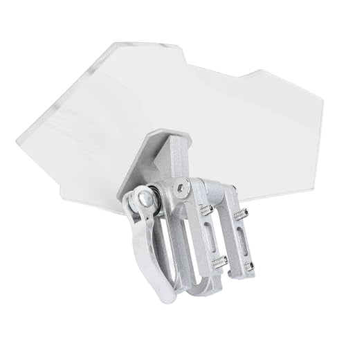 Motorcycle Acrylic Adjustable ClipOn Wind Deflector for Enhanced Comfort (Transparent) - size: Transparent