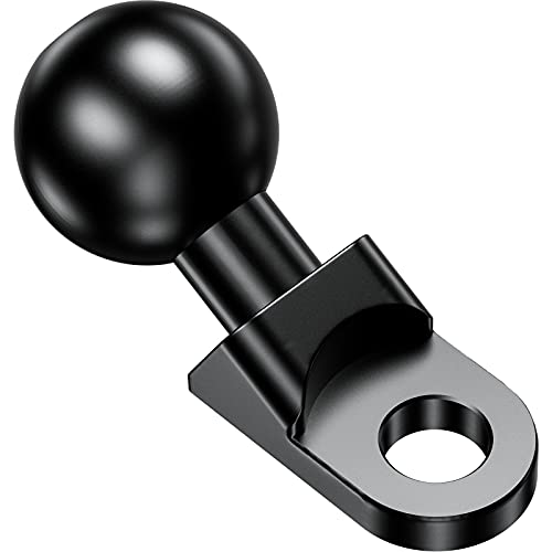 BRCOVAN Aluminum Alloy Mount Base with 1'' TPU Ball & 10mm Mounting Hole | Angled Bolt Head Adapter Ball Base Compatible with RAM Mounts B Size Double Socket Arm - style: R12-Set of 1