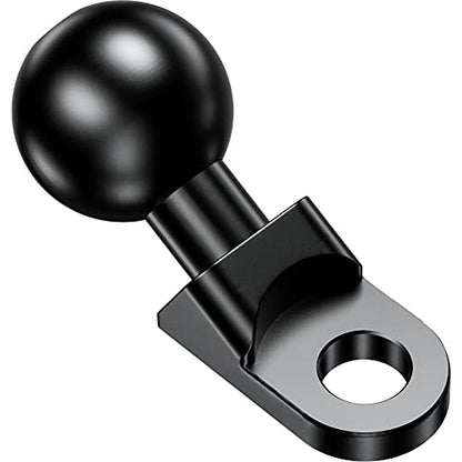 BRCOVAN Aluminum Alloy Mount Base with 1'' TPU Ball & 10mm Mounting Hole | Angled Bolt Head Adapter Ball Base Compatible with RAM Mounts B Size Double Socket Arm - style: R12-Set of 1