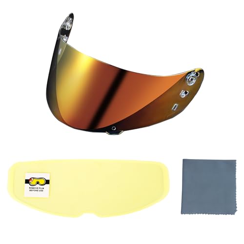 ICON IC04 Airframe Pro Airmada Airform Motorcycle Helmet Shield with Professional Anti Fog Film Set (Clear Revo Red + Antifog Film) - color: Clear Revo Red + Antifog Film