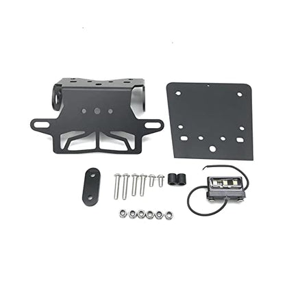 Grom Fender Eliminator Kit Compatible with Grom Tail Tidy 2022 2023 2024 MSX125 License Plate Holder Bracket with Rear Turn Signals & LED License Plate Light (Clear) - color: Clear