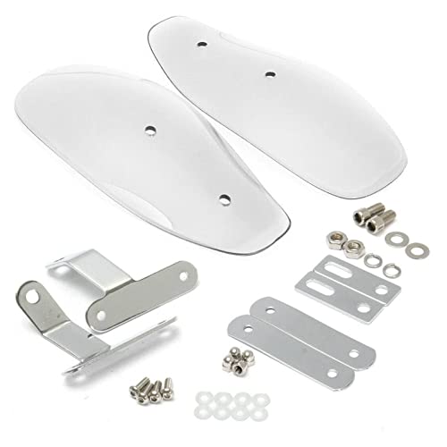 MZS Motorcycle Handguards, Hand Guards Wind Cold Handlebar Protector Deflectors Universal 8mm 10mm Clear for Motorbike Street Enduro Adventure Standard Bike Scooter Cruiser Touring - color: Clear Wind Deflection