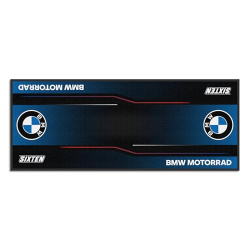 SIXTEN BMW Marker Motorcycle Mat 94.5 x 37.4 in - Eco-Friendly Garage and Paddock Mat - Washable, Oil Absorbent and Eco-Friendly - Motorcycle Protection Mat