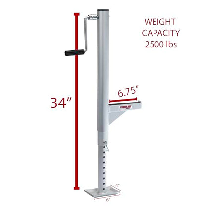 Extreme Max 5001.6345 Universal Heavy-Duty Extended Range Quick Lift ATV/UTV Field Jack - 7.5" to 31.5" Range, 2500 lbs. Capacity