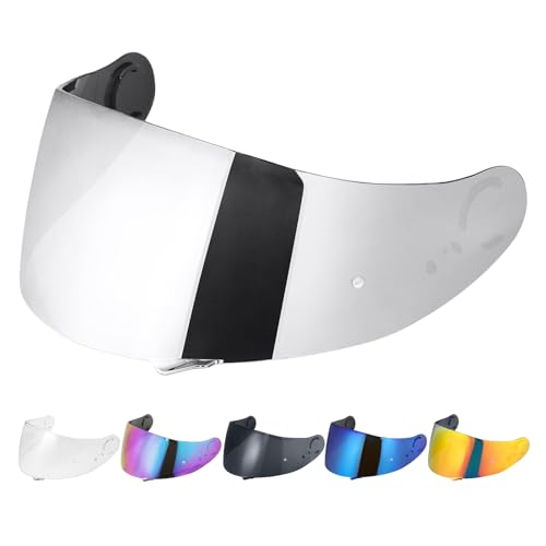 GT Air Visor Repalcement for GT Air 2, Outer Face Helmet Shield Compatible with CNS-1/Neotec/TC-5/TC-9 Accessories (Chrome Silver) - color: Chrome Silver