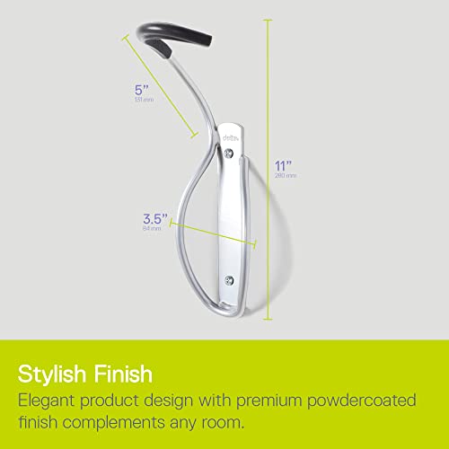 Leonardo Bike Rack Wall Mount with Tire Tray by Delta Cycle – Elegant Vertical Hanger Hook Design Provides Easy Bicycle Storage Access – Hassle-Free Installation – Vertical Mount Holds Up to 40 lbs - size: Standard Tire, style: Wall Hook with Tray