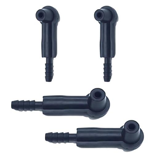 ZIMISI 4PCS Brake Bleeder Kit, Car Oil Pumping Pipe Nipple Connector Quick Exchange Tool, Brake Fluid Bleeder Bleeding Connector Adapter, Vehicle Brake System Bleeding Tools (Black) - color: Black