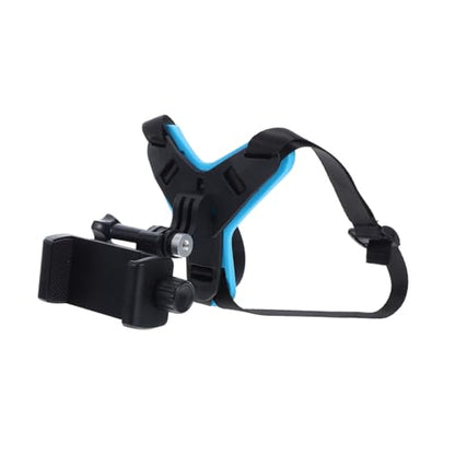 Mikikit Rugged Helmet Camera Mount for Phone Buckle Strap Stable Grip Design for Tough Riding Conditions Reliable Attachment for Uninterrupted Usage - color: Multi
